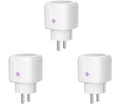 3 Uds Wifi Smart Socket Smart Mini Wifi Control Remoto Con Monitor Alexa (enchufe De La Ue)