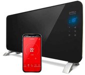 Radiador Eléctrico Convector De Cristal Negro De 2000w. Control Wifi Con App. Programable. Compatible Con Alexa Y Google Home.