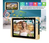 100-240v 7 Pulgadas 720p Wifi Pantalla Táctil Intercomunicador 3 Monitores Timbre Enchufe De Ee. Uu.