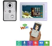Timbre Con Videoportero Wifi De 7 Pulgadas, Cámara De Visión Nocturna, Aplicación De Intercomunicador, Desbloqueo De Grabación, Instantánea