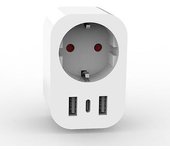 Enchufe Inteligente Alexa De 16a Estándar Europeo Con Doble Usb