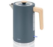 Nordic Hervidor Agua Eléctrico 1,7l Inalámbrico Ebullición Rápida, Libre De Bpa, Base De 360° Gris 2200w Briebe Kt1165gry