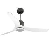 Ventilador De Techo Reversible Termostato Dimable Wifi Motor Dc Techos Inclinados Mando A Distancia Luz Tres Tonos Adaptador 2/3 Aspas Hypersilence