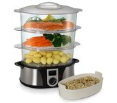 Cocedora De Vapor 12 L 1000 Vatios Tristar Vs3908 3 Piezas B1565124