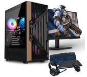 Pc Racing | Pc Gaming Pack Completo| Amd Ryzen 5 5500| 16 Gb Ddr4| 1 Tb Ssd| Amd Radeon Rx 6600| Monitor 27" Full Hd|teclado + Ratón + Alfombrilla +