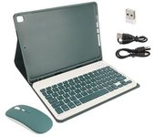 Funda Con Teclado Para Tableta Ios Air3 De 10,5 Pulgadas Y Tableta Ios Pro De 10,5 Pulgadas (2017), Funda Con Teclado Magnético Y Ratón, Color Verde.