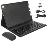 Funda Con Teclado Para Tableta Ios Air3 De 10,5 Pulgadas Y Tableta Ios Pro De 10,5 Pulgadas (2017), Funda Con Teclado Magnético Y Ratón, Color Negro.