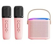 Kid Y1 Micrófono Karaoke Veanxin Máquina Bluetooth Altavoz 5.3 Sistema - Rosa