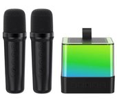 K18 Micrófono Inalámbrico De Karaoke Veanxin Para Niños Para Cantar, Altavoz Portátil Con Micrófono, Reproductor De Música - Negro