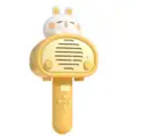 Educación Conejo De Dibujos Animados De Mano Karaoke Veanxin Micrófono Inalámbrico Juguete Instrumentos Musicales Para Niños - Amarillo