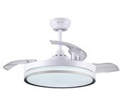Sogo Ventilador Techo 42" 132cm Con Luz Led ,3 Aspa De Pc .6 Velocidades. 36w,temp 8h ,reversible -motor Dc Cobre.mando