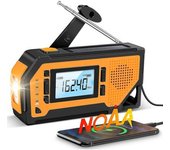 Radio Solar De Manivela De Emergencia - Radio Meteorológica Portátil Am/fm/noaa, Con Cargador De Teléfono Celular