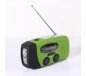 Radio De Manivela Con Células Solares Linterna Y Powerbank De 2000 Mah Rojo Sos (verde)