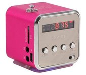 Mi Speaker Reproductor De Música Radio Fm Portátil Altavoz Estéreo Pc Soporte De Moda Tarjeta Tf Rosa