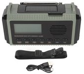 Radio De Emergencia Fm Am Sw Wx 10000mah Carga Solar Pantalla Digital Lcd Portátil Radio De Manivela Para Uso En Exteriores