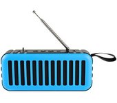 Radio Solar Portátil Altavoz Bluetooth Linterna Al Aire Libre Tarjeta De Soporte/disco U/fm Azul