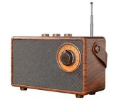 Radio Fm Retro, Radio Bluetooth Portátil De Madera, Altavoz De Graves, Reproductor De Mp3 Manos Libres, Compatible Con Tarjeta Usb/tf
