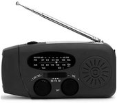 Radio Solar De Manivela Am Fm, Radio De Emergencia Portátil Am Fm Con Linterna Led, Clima