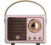 Altavoz Bluetooth Retro Vintage Mini Altavoz Inalámbrico, Altavoz Bluetooth Para Exteriores Con Sonido Estéreo Nítido Y Graves Ricos (rosa)