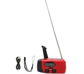 Radio De Manivela Con Células Solares, Linterna Y Powerbank De 2000 Mah Rojo Sos (verde)