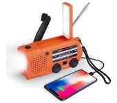 Radio Solar 5000mah De La Manivela De La Emergencia, Con La Luz De Lectura, Linterna Del Led, Alarma Sos