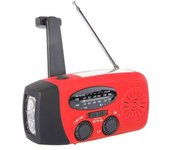 Radio Solar De Supervivencia Con Manivela, Dinamo Am/fm, Radio Meteorológica De Emergencia Con Uso Recargable Para Senderismo Y Acampada En El Hogar Y