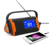 Emergencia Radiodelux 4000mah Powerbank Dinamo Radio Manivela Célula Solar Trippe
