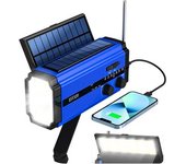 Yikanwen Radio Solar Portátil, Radio De Manivela Am/fm Con Batería Recargable De 5000 Mah