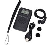 Radio Portátil Mini Radio De Bolsillo Con Altavoz Fm/digital Receptor Estéreo Dsp Con Reloj Despertador Y Temporizador Para El Hogar Y El Exterior
