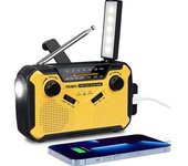 Radio Reloj, Equipo De Supervivencia, Radio A Batería Con Banco De Energía De 3000 Mah, Radio Solar Con Linterna, Luz De Lectura Y Sirena Sos