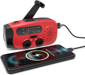 Radio De Manivela Con Células Solares, Linterna Y Powerbank De 2000 Mah.