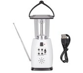 Radio De Manivela Con Carga Múltiple, Alarma Meteorológica, Cargador De Teléfono De 1200mah, Radio De Emergencia Con Luz Led Para Acampar Y Hacer