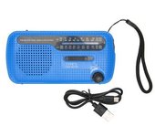 Manivela Radio Solar Am Fm Sw1 Sw2 Camping Linterna Led Multibanda Camping Radio De Emergencia Para Exteriores Azul