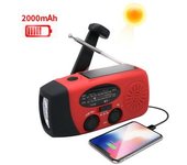 Radio Manivela Powerbank 2000mah, Células Solares, Linterna - Perfecto