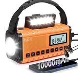 Radio De Emergencia, Alerta Meteorológica Noaa, Manivela Solar Radio Am/fm Para Supervivencia, Radio Con Batería Recargable De 10000 Mah, Reloj Alarma