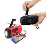 Radio Cigüeñal Con Cargador De Móvil, Placas Solares, Linterna, Power Bank, Señal Sos 1-p