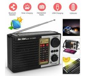 Reproductor Mp3 Portátil Con Energía Solar, Radio Fm/am Sw, Altavoz Digital Bluetooth, Recargable