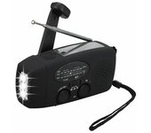 Cargador De Emergencia Con Células Solares, Manivela Y Radio Am/fm/meteorológica, Linterna Led