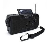 Banco De Energía De 4000mah, Radio Portátil Multifuncional, Fm, Amwb, Manivela, Dinamo Solar, Linterna Sos, Receptor De Radio Meteorológico De