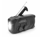 Radio Sign Crank Con Células Solares, Linterna Y Powerbank De 2000 Mah -