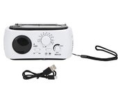 Manivela De Mano Para Exteriores Abs, Linterna De Radio Solar Multifuncional Para Generar Electricidad, Para Rescate De Emergencia