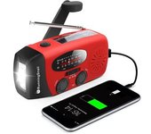 Manivela Solar De Emergencia Am/fm Radio Meteorológica Cargador De Linterna Led