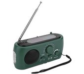 Radio Am/fm Con Manivela Alimentada Por Energía Solar, Linterna Led Y Teléfono De Emergencia