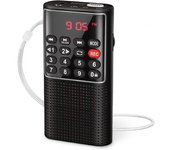 Mini Got Fm Walkman Radio Portátil Con Batería Con Grabadora, Llave De Bloqueo, Lector De Tarjetas Sd, Batería Recargable