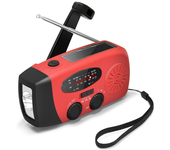 Radio Veva Con Células Solares Linterna Y Powerbank 2000mah Rojo Sos