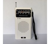 Radio Portátil Transistor Radio De Bolsillo Pequeña Fm Am Radio Y Altavoz (blanco)