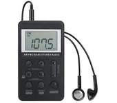 Radio Portátil Fm/am Dubband Estéreo Digital Mini Receptor De Radio Con Pantalla Lcd Recargable