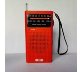Radio Portátil Transistor Radio De Bolsillo Pequeña Fm Am Radio Y Altavoz (rojo)