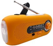 Radio Meteorológica De Manivela De Emergencia Con Batería De Respaldo De 2000 Mah, Color Naranja