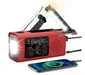 Radio Recargable De Manivela, Portátil Al Aire Libre Para Adultos